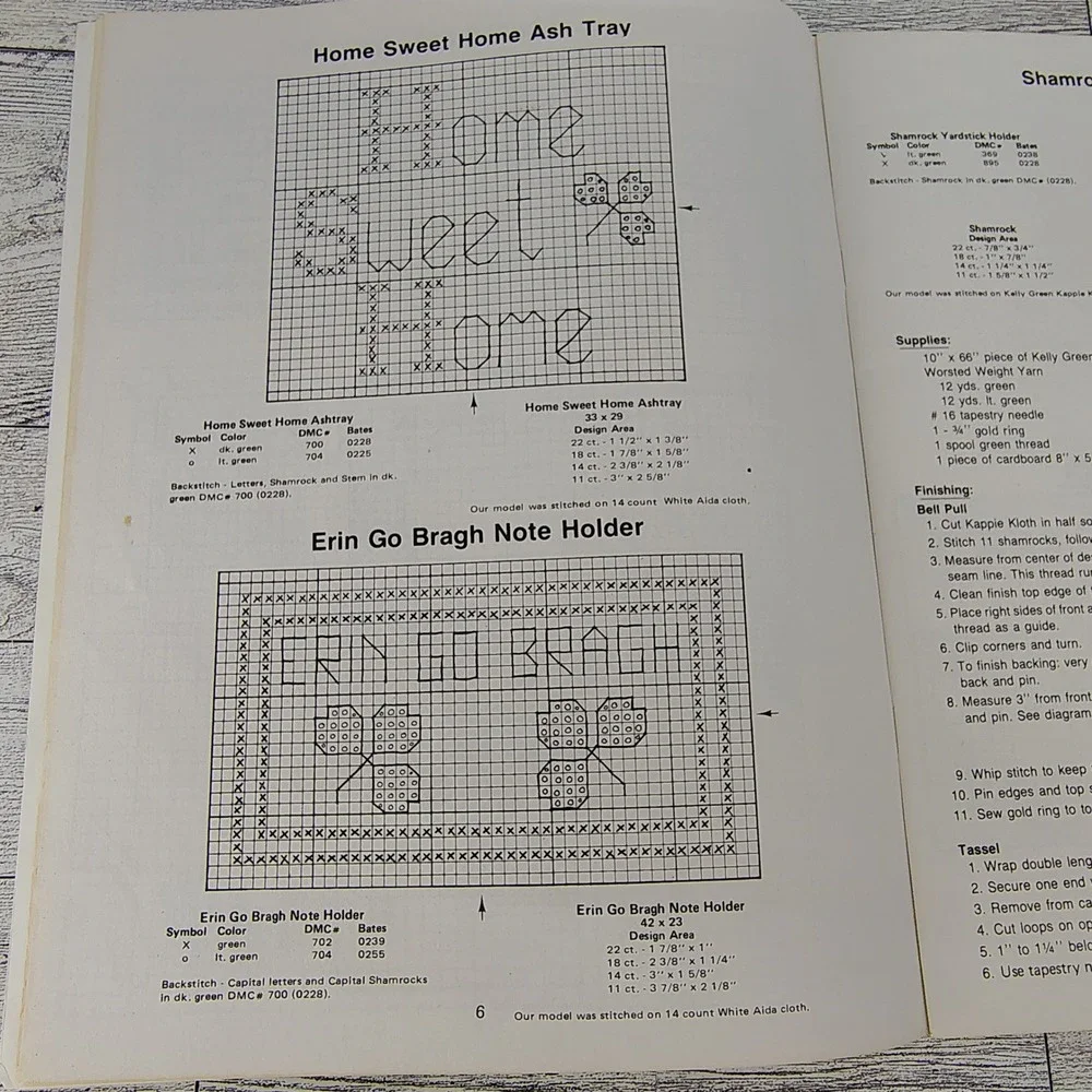 Kount on Kappie It's All Irish 1983 Vintage Cross-Stitch Pattern Book 26 Project